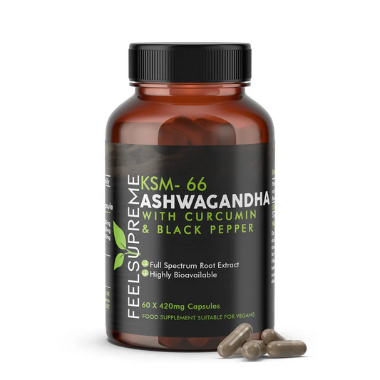 Feel Supreme KSM 66 Ashwagandha with Curcumin