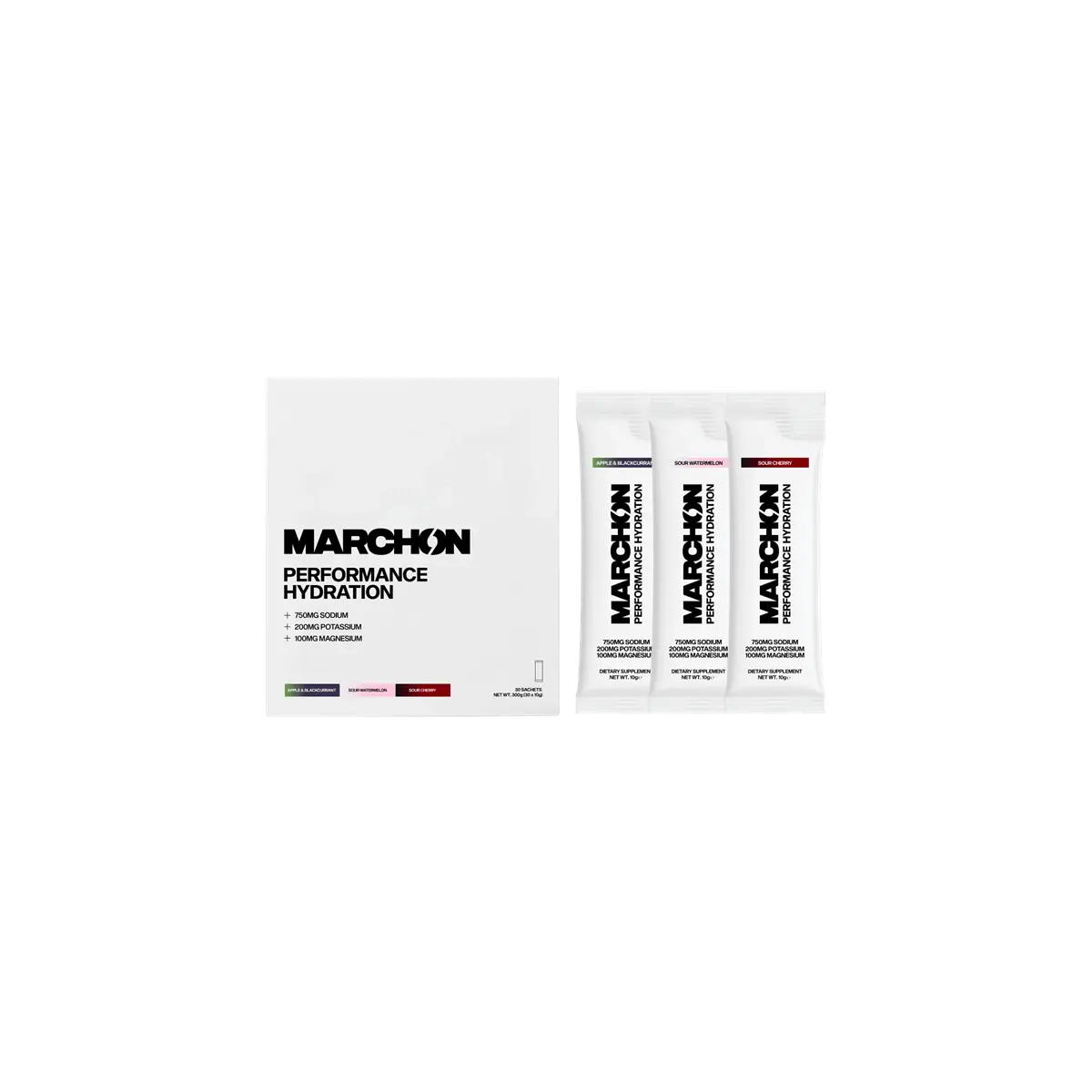Marchon Supplements Performance Hydration Electrolyte Powder Sachets