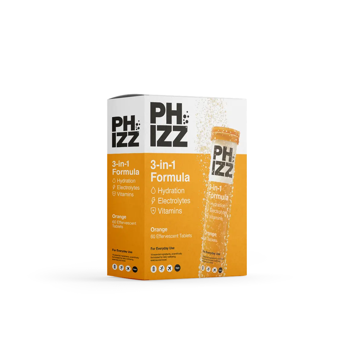 Phizz Mixed Berry 3-in-1 Hydration, Electrolytes and Vitamins Effervescent Tabs - 60 Tabs